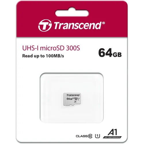 Transcend 64GB MicroSDXC/SDHC 300S Class 10 Memory Card